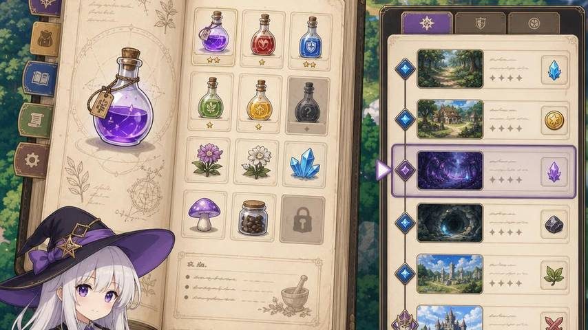 魔女秘药 角色路线 玩法截图 5